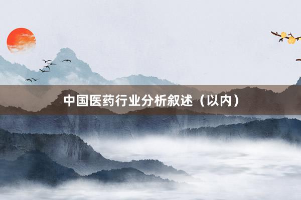 中国医药行业分析叙述(以内)